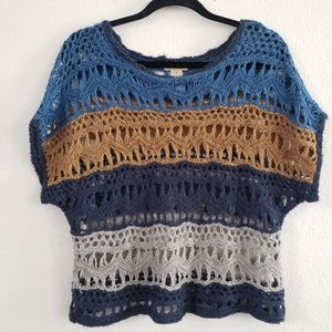 Lucky Brand Womens Top Blouse Size S Small Crochet